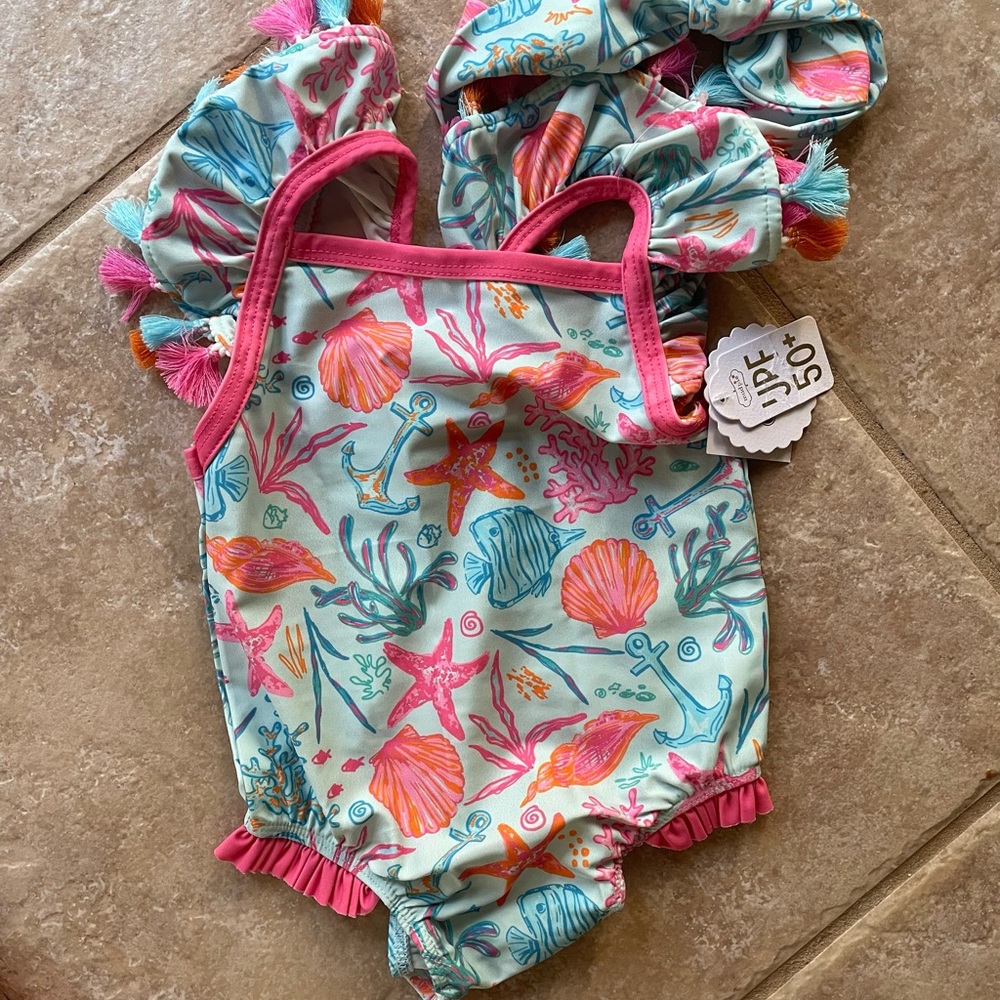 NWT Mud Pie Swim & Cover Up Set - Picture 2 of 5